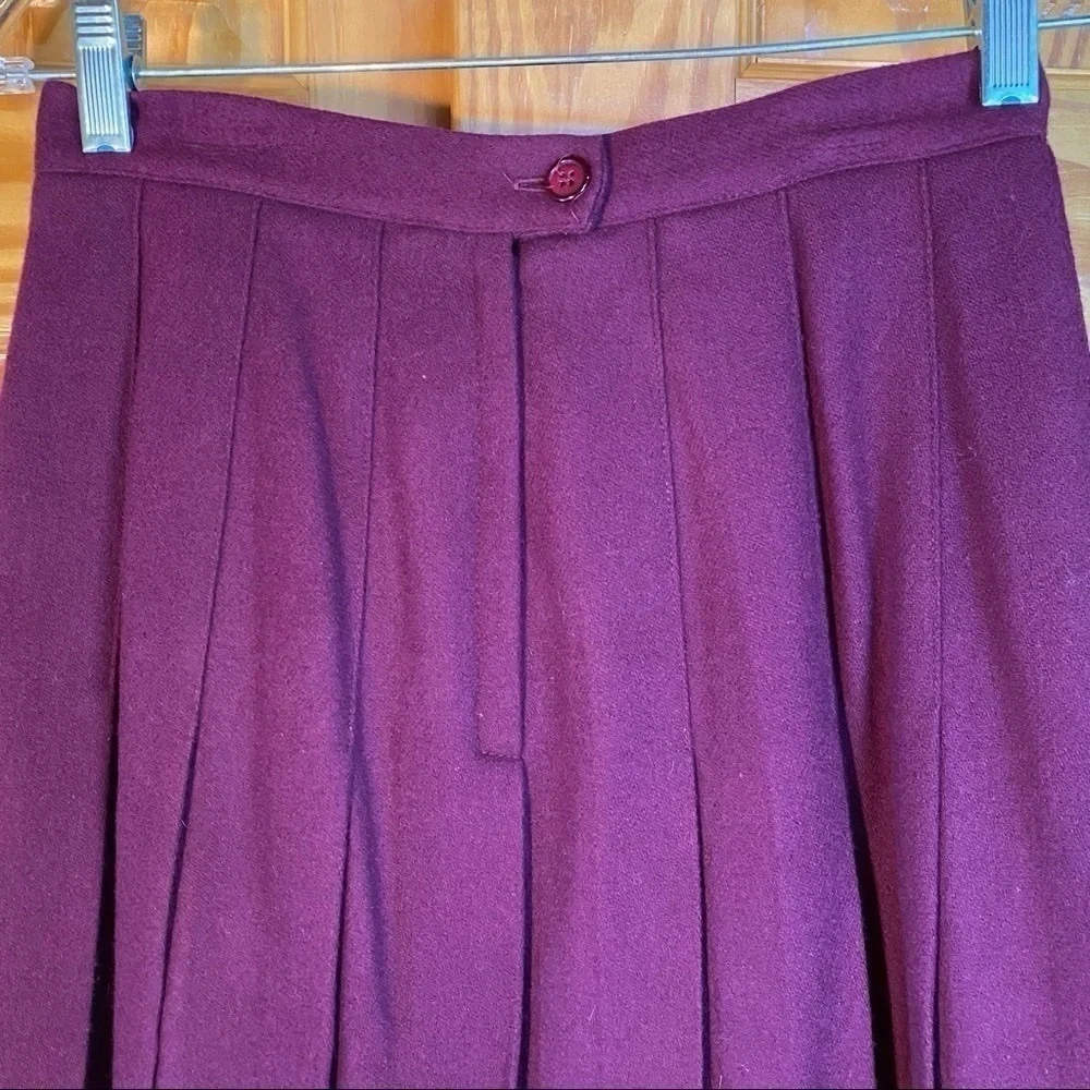 Vintage Koret Career Petites Wool Pleated Skirt Academia Preppy Size 8P - Picture 4 of 15